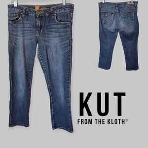 KUT From the Kloth  Boyfriend Straight Mid Rise Denim Jeans Womens  32